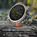 kwmobile Smartwatch Seiten-Bumper für Garmin Fenix 8 / Tactix 8 / Quatix 8 (47mm) Watch Side Bumper - Ersatz Stoßschutz für Uhrenrand aus Metall inkl. Schraubendreher - Schwarz Silber Schwarz