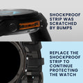 kwmobile Smartwatch Seiten-Bumper für Garmin Fenix 8 / Tactix 8 / Quatix 8 (47mm) Watch Side Bumper - Ersatz Stoßschutz für Uhrenrand aus Metall inkl. Schraubendreher - Schwarz Silber Schwarz