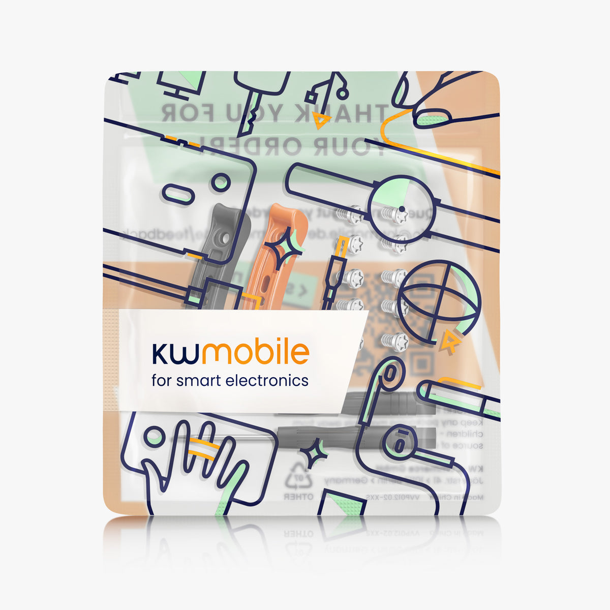 kwmobile Smartwatch Seiten-Bumper für Garmin Fenix 8 / Tactix 8 / Quatix 8 (47mm) Watch Side Bumper - Ersatz Stoßschutz für Uhrenrand aus Metall inkl. Schraubendreher - Orange Schwarz Orange