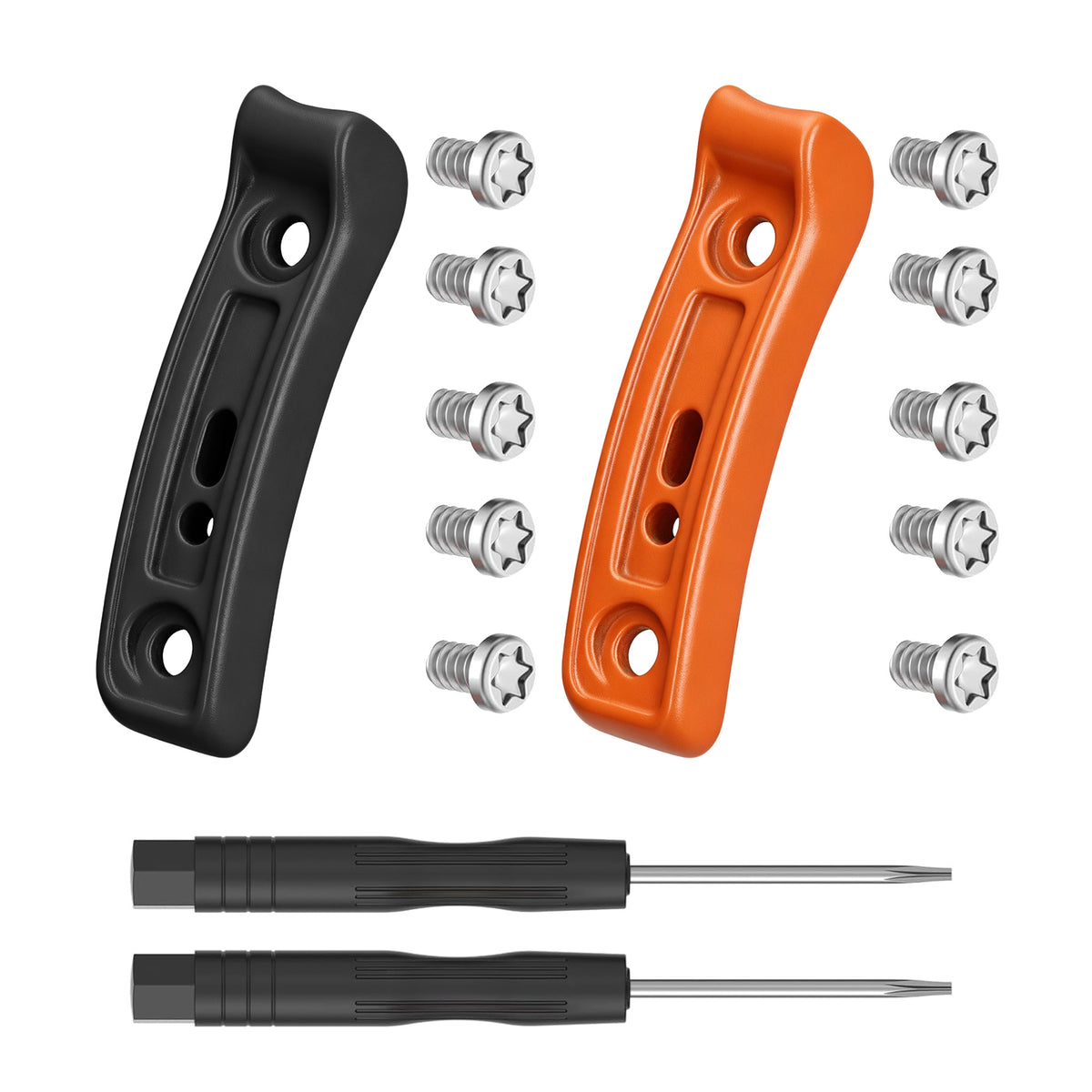 kwmobile Smartwatch Seiten-Bumper für Garmin Fenix 8 / Tactix 8 / Quatix 8 (47mm) Watch Side Bumper - Ersatz Stoßschutz für Uhrenrand aus Metall inkl. Schraubendreher - Orange Schwarz Orange