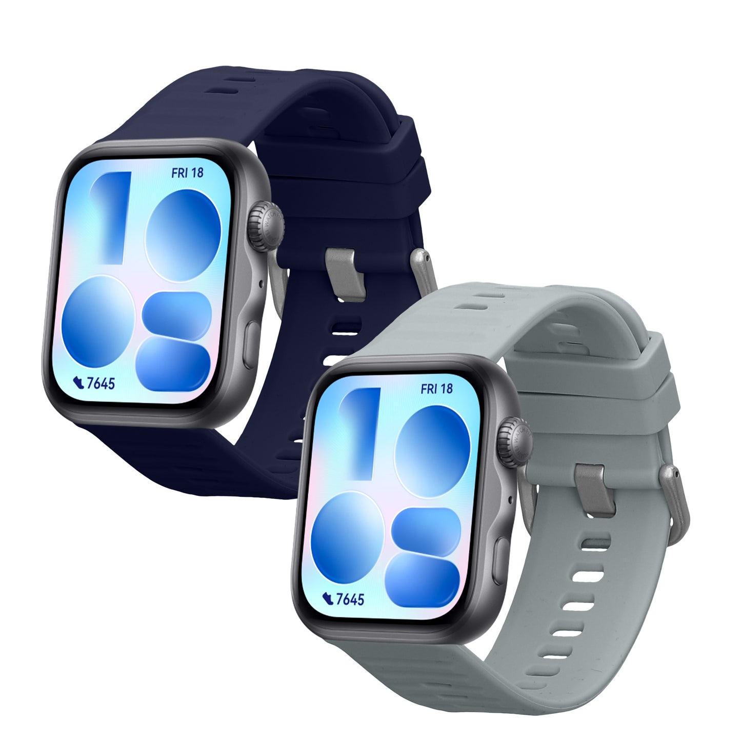 kwmobile Silikon Uhrenarmband für Huawei Watch Fit 5 / Watch Fit 5 Pro Armband - Ersatzarmband für Fitnesstracker - Wechselarmband Smartwatch - Blau Hellblau Blau