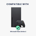 kwmobile Gaming Konsolen Cover für Microsoft Xbox Series X Abdeckung - Konsolen Staubschutz aus Polyester - flexible Konsolenhülle mit Seitentaschen - Dunkelgrau Dunkelgrau