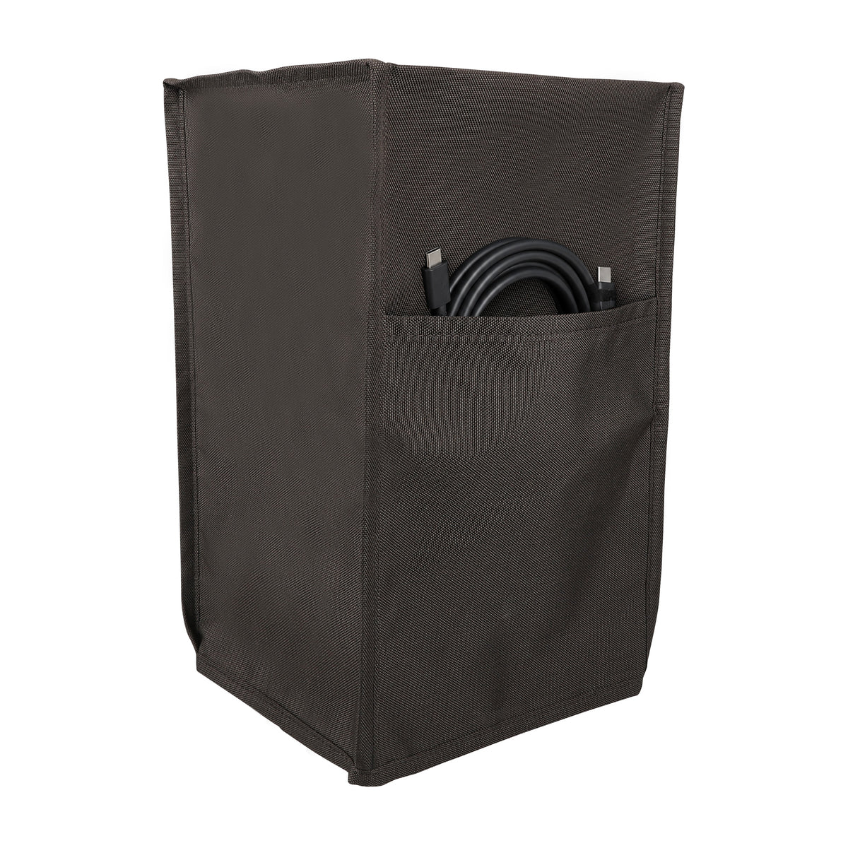 kwmobile Gaming Konsolen Cover für Microsoft Xbox Series X Abdeckung - Konsolen Staubschutz aus Polyester - flexible Konsolenhülle mit Seitentaschen - Dunkelgrau Dunkelgrau