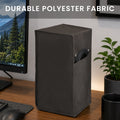 kwmobile Gaming Konsolen Cover für Microsoft Xbox Series X Abdeckung - Konsolen Staubschutz aus Polyester - flexible Konsolenhülle mit Seitentaschen - Dunkelgrau Dunkelgrau