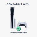 kwmobile Gaming Konsolen Cover für Sony Playstation 5 / PS5 Abdeckung - Konsolen Staubschutz aus Polyester - flexible Konsolenhülle mit Seitentaschen - Dunkelgrau Dunkelgrau