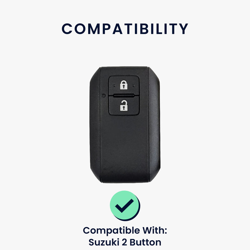 kwmobile Schlüsselhülle für Suzuki 2-Tasten Autoschlüssel Keyless Go Hülle - Autoschlüssel Schlüssel Hülle aus TPU Silikon - Schlüsselschutz Gehäuse in Schwarz matt Schwarz Schwarz matt