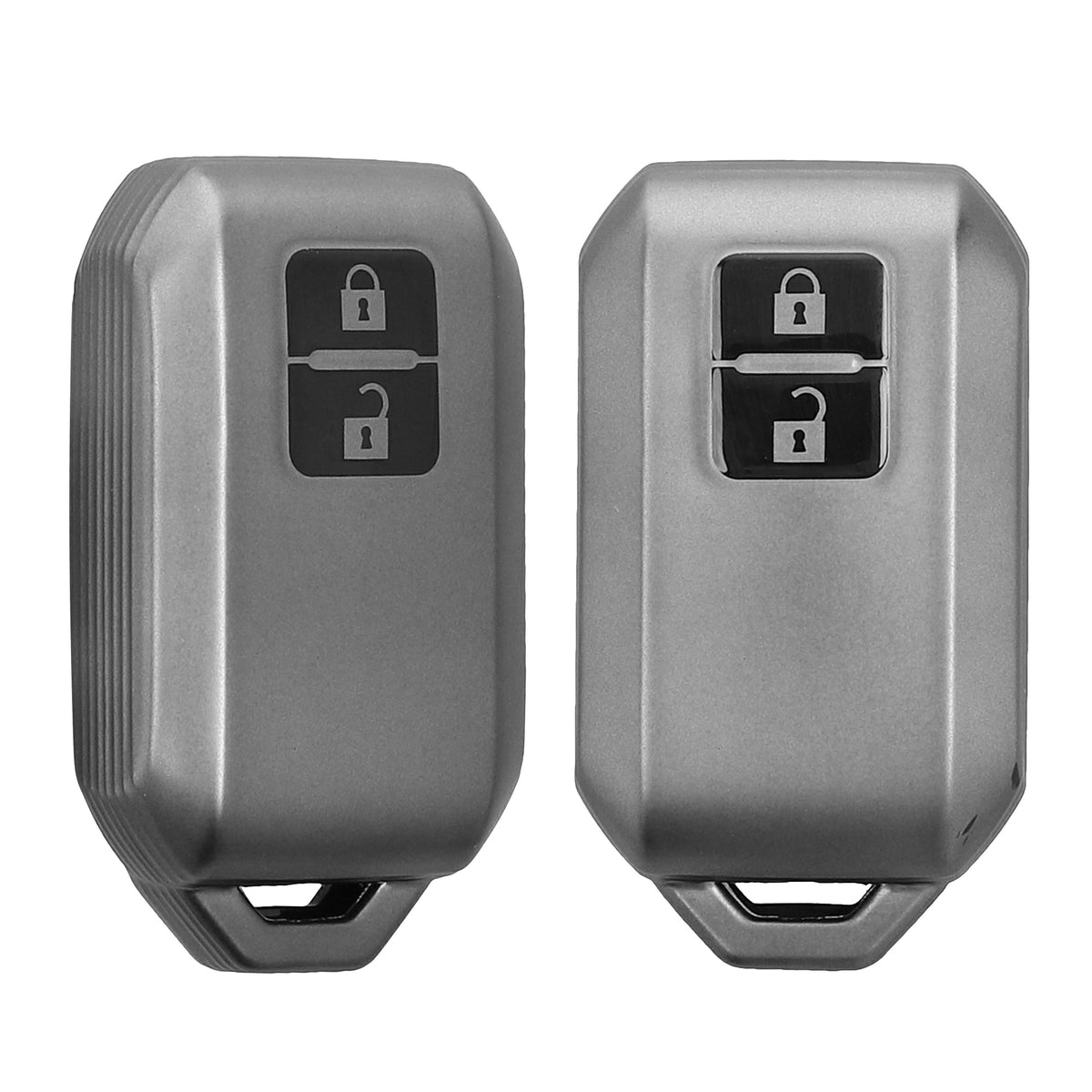 kwmobile Schlüsselhülle für Suzuki 2-Tasten Autoschlüssel Keyless Go Hülle - Autoschlüssel Schlüssel Hülle aus TPU Silikon - Schlüsselschutz Gehäuse in Schwarz matt Schwarz Schwarz matt