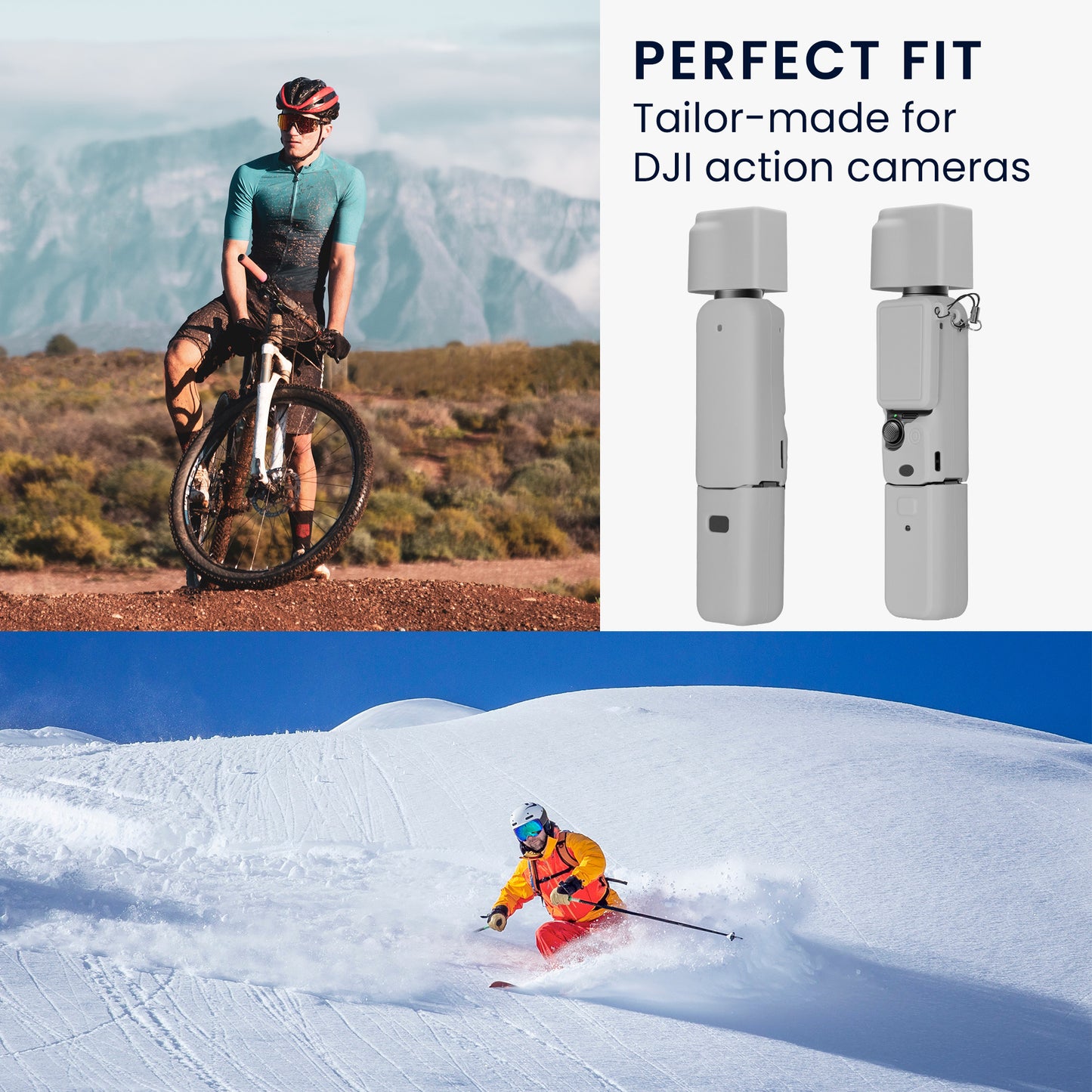 kwmobile Silikonhülle für DJI Osmo Pocket 3 Hülle - rutschfestes Cover aus Silikon für Action Cam - Grau Grau