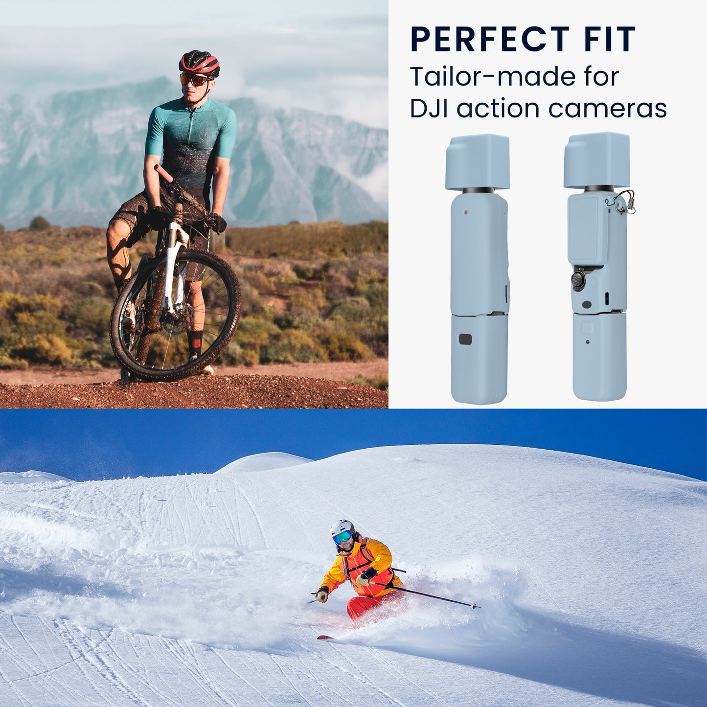kwmobile Silikonhülle für DJI Osmo Pocket 3 Hülle - rutschfestes Cover aus Silikon für Action Cam - Hellblau Hellblau
