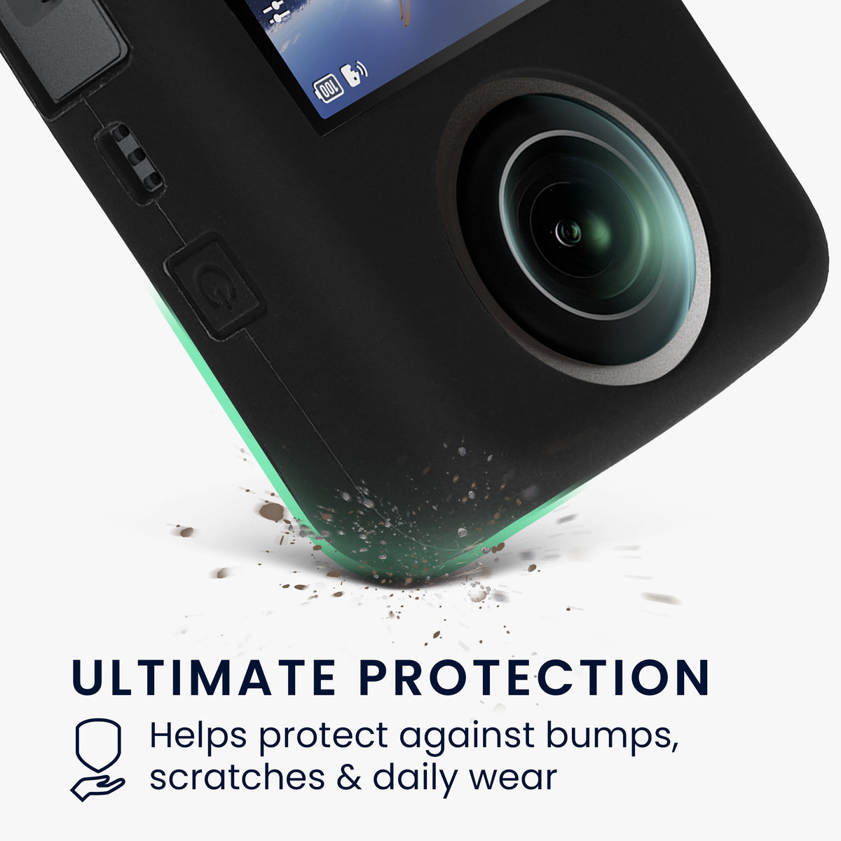 kwmobile Silikonhülle für DJI Osmo 360 Hülle - rutschfestes Cover aus Silikon für Action Cam - Schwarz Schwarz