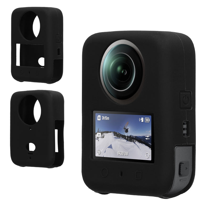 kwmobile Silikonhülle für DJI Osmo 360 Hülle - rutschfestes Cover aus Silikon für Action Cam - Schwarz Schwarz