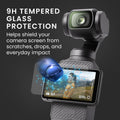 kwmobile 2x Kamera Displayschutz für DJI Osmo Pocket 4 / Pocket 3 Folie - 9H Härtegrad für Action Cam & Kompaktkamera - Schutzfolie für Display und Linse - Objektivschutz Transparent