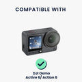 kwmobile 3x Kamera Displayschutz für DJI Osmo Active 6 / Action 6 Folie - 9H Härtegrad für Action Cam & Kompaktkamera - Schutzfolie für Display und Linse - Objektivschutz Transparent