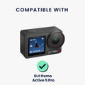 kwmobile 3x Kamera Displayschutz für DJI Osmo Active 5 Pro Folie - 9H Härtegrad für Action Cam & Kompaktkamera - Schutzfolie für Display und Linse - Objektivschutz Transparent