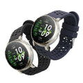 kwmobile 2x Uhrenarmband für Amazfit Active3 Premium Armband - Fitnesstracker Band Set aus TPU Silikon - Ersatzarmband Smartwatch - Schwarz Dunkelblau Schwarz  [dsg01]