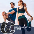 kwmobile 2x Uhrenarmband für Amazfit Active3 Premium Armband - Fitnesstracker Band Set aus TPU Silikon - Ersatzarmband Smartwatch - Schwarz Dunkelblau Schwarz  [dsg01]