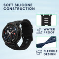 kwmobile 2x Uhrenarmband für Amazfit T-Rex3 Pro 44mm Armband - Fitnesstracker Band Set aus TPU Silikon - Ersatzarmband Smartwatch - Schwarz Dunkelblau Schwarz  [dsg01]