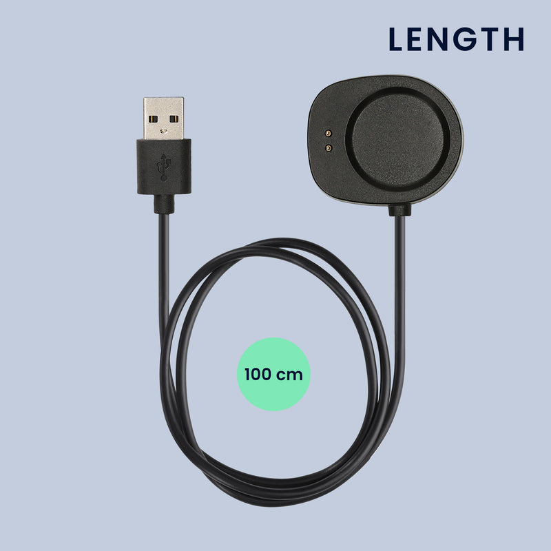 kwmobile Smartwatch Ladekabel für Amazfit Active3 Premium / T-Rex3 PRO / Active Max USB Ladekabel für Smartwatch - Smart Watch Aufladekabel - Fitnesstracker Ersatzkabel - Schwarz Schwarz