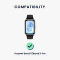 kwmobile Ersatz Armband kompatibel mit Huawei Band 11 / Band 11 Pro - Smartwatch Scrunchie Haargummi Design Schwarz - Innenmaße Schwarz