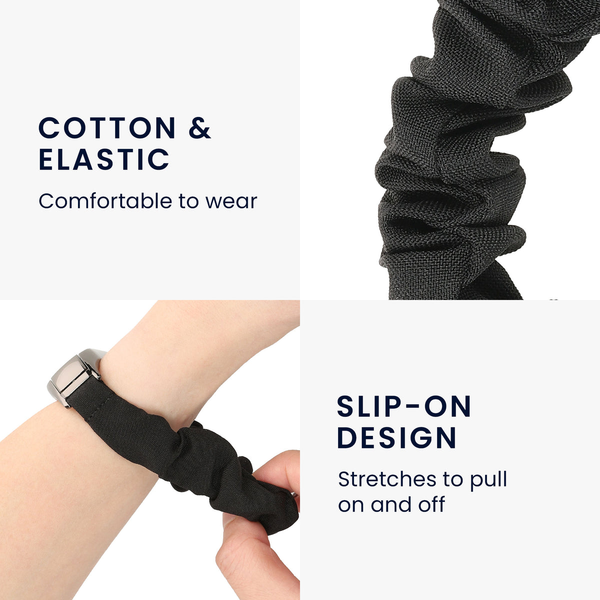 kwmobile Ersatz Armband kompatibel mit Huawei Band 11 / Band 11 Pro - Smartwatch Scrunchie Haargummi Design Pastellgrün - Innenmaße Pastellgrün