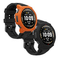 kwmobile 2x Hülle kompatibel mit Amazfit T-Rex3 Pro 44mm - Fitnesstracker Case Set Schwarz Orange - ohne Tracker Schwarz  [dsg01]