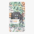 kwmobile Design Schutzhülle für Anker Soundcore P30i Hülle - TPU Silikon Case für Kopfhörer Ladecase - stoßfestes Cover mit Karabiner - Weiß Schwarz Schwarz Weiß  [dsg01]