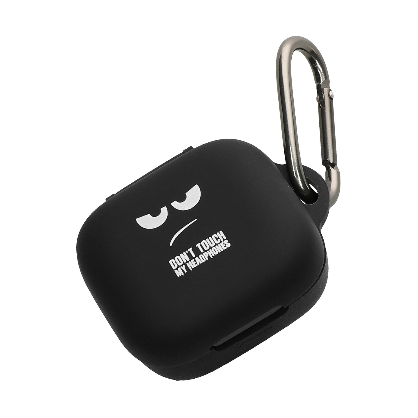 kwmobile Design Schutzhülle für Anker Soundcore P30i Hülle - TPU Silikon Case für Kopfhörer Ladecase - stoßfestes Cover mit Karabiner - Weiß Schwarz Schwarz Weiß  [dsg01]