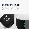 kwmobile Design Schutzhülle für Anker Soundcore P30i Hülle - TPU Silikon Case für Kopfhörer Ladecase - stoßfestes Cover mit Karabiner - Weiß Schwarz Schwarz Weiß  [dsg01]