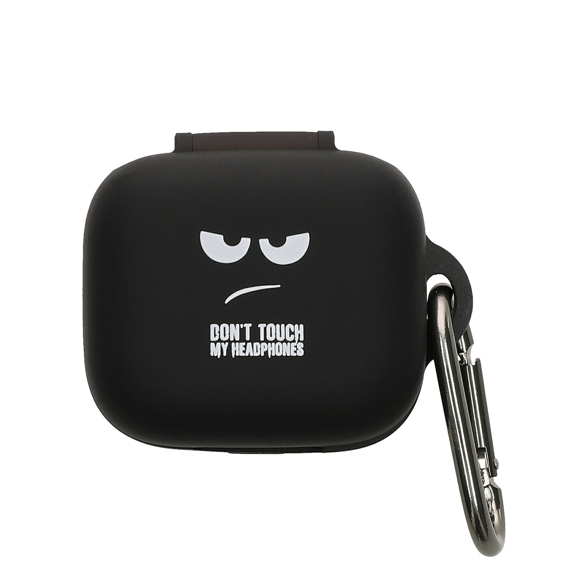kwmobile Design Schutzhülle für Anker Soundcore P30i Hülle - TPU Silikon Case für Kopfhörer Ladecase - stoßfestes Cover mit Karabiner - Weiß Schwarz Schwarz Weiß  [dsg01]