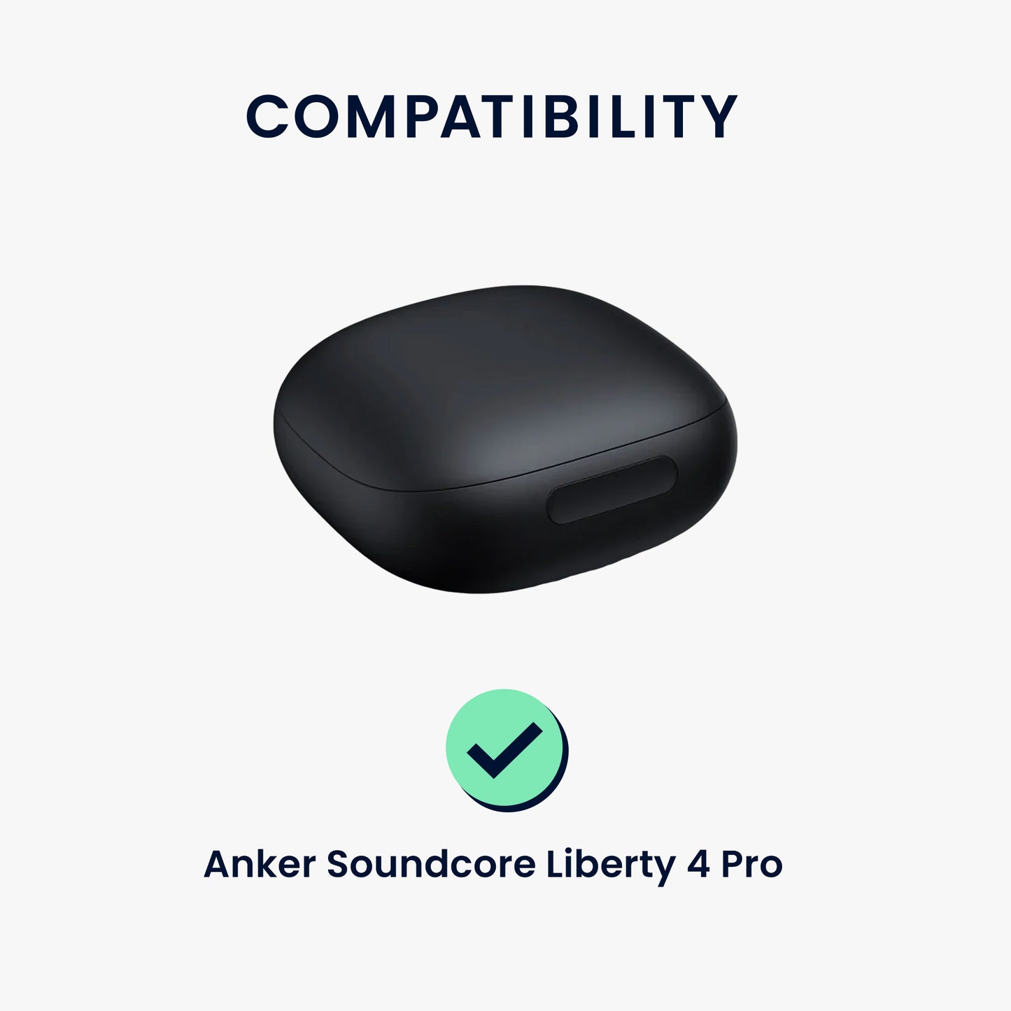 kwmobile Design Schutzhülle für Anker Soundcore Liberty 4 Pro Hülle - TPU Silikon Case für Kopfhörer Ladecase - stoßfestes Cover mit Karabiner - Weiß Schwarz Schwarz Weiß  [dsg01]