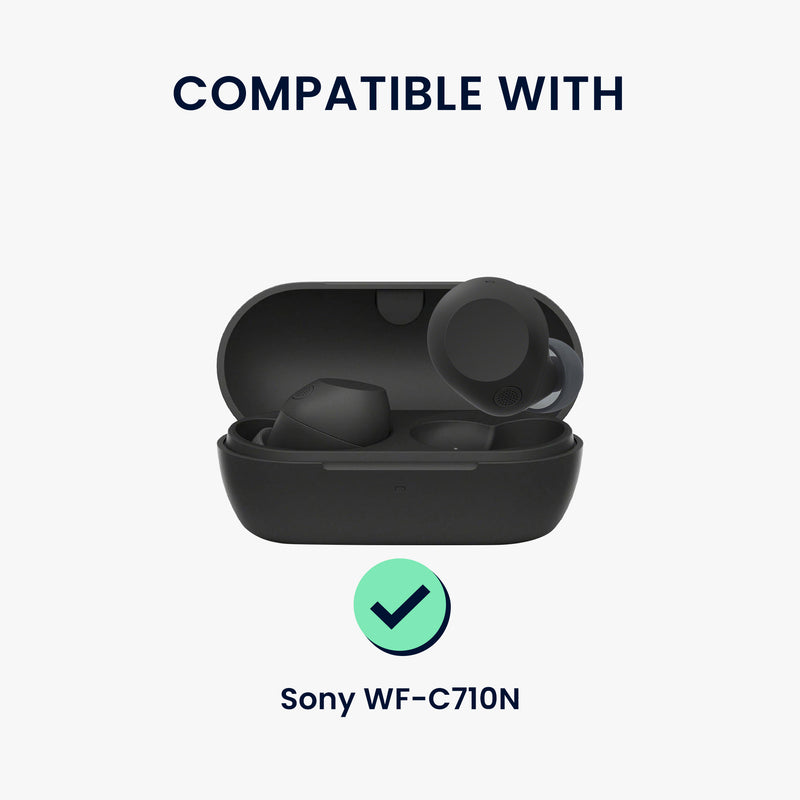 kwmobile 6x Silikonaufsätze für Sony WF-C710N - Ersatz Ohrstöpsel in 3 Größen - Ear Tips für In-Ear Kopfhörer - Zubehör Ersatzpolster in Dunkelgrau Dunkelgrau