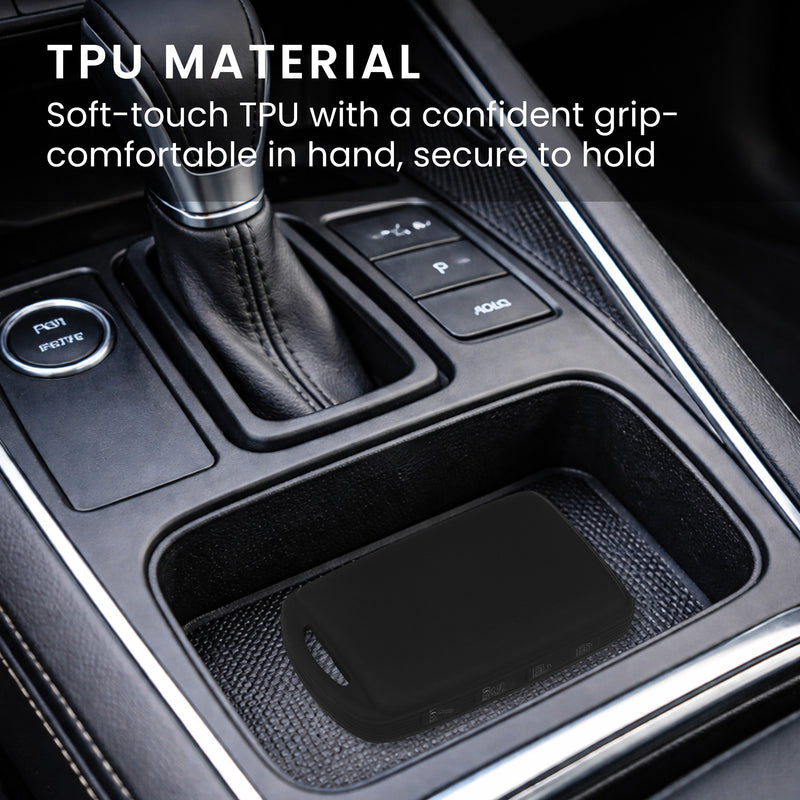 kwmobile Autoschlüssel Hülle kompatibel mit Mazda 3-Tasten CX30 CX50 CX60 CX90 MX-30 Hülle - TPU Schlüsselhülle - Schlüssel Cover in Schwarz - Mit Schlüsselring Schwarz