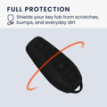 kwmobile Autoschlüssel Hülle kompatibel mit BYD Atto 3 / Sealion / Han / Tang / Dolphin / Seal Hülle - TPU Schlüsselhülle - Schlüssel Cover in Schwarz - Mit Schlüsselring Schwarz