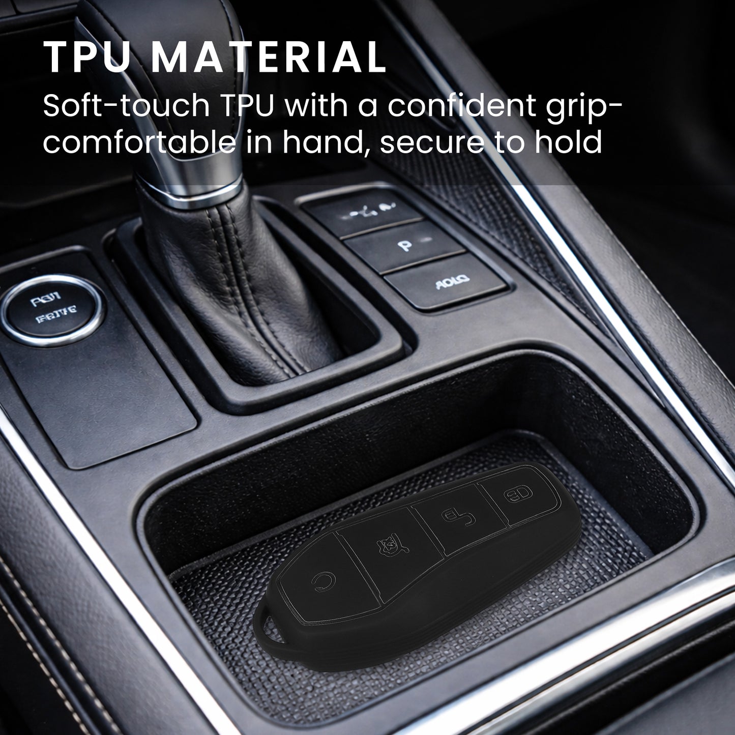 kwmobile Autoschlüssel Hülle kompatibel mit BYD Atto 3 / Sealion / Han / Tang / Dolphin / Seal Hülle - TPU Schlüsselhülle - Schlüssel Cover in Schwarz - Mit Schlüsselring Schwarz