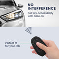 kwmobile Autoschlüssel Hülle kompatibel mit Peugeot Citroen 3-Tasten Smartkey Autoschlüssel (nur Keyless Go) Hülle - TPU Schlüsselhülle - Schlüssel Cover in Schwarz - Mit Schlüsselring Schwarz