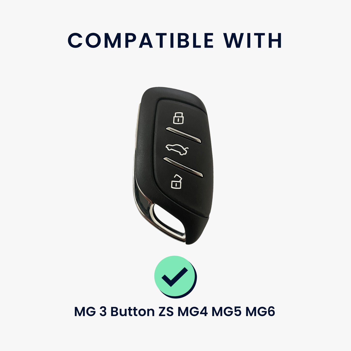 kwmobile Autoschlüssel Hülle kompatibel mit MG 3-Tasten ZS MG4 MG5 MG6 Hülle - TPU Schlüsselhülle - Schlüssel Cover in Schwarz - Mit Schlüsselring Schwarz