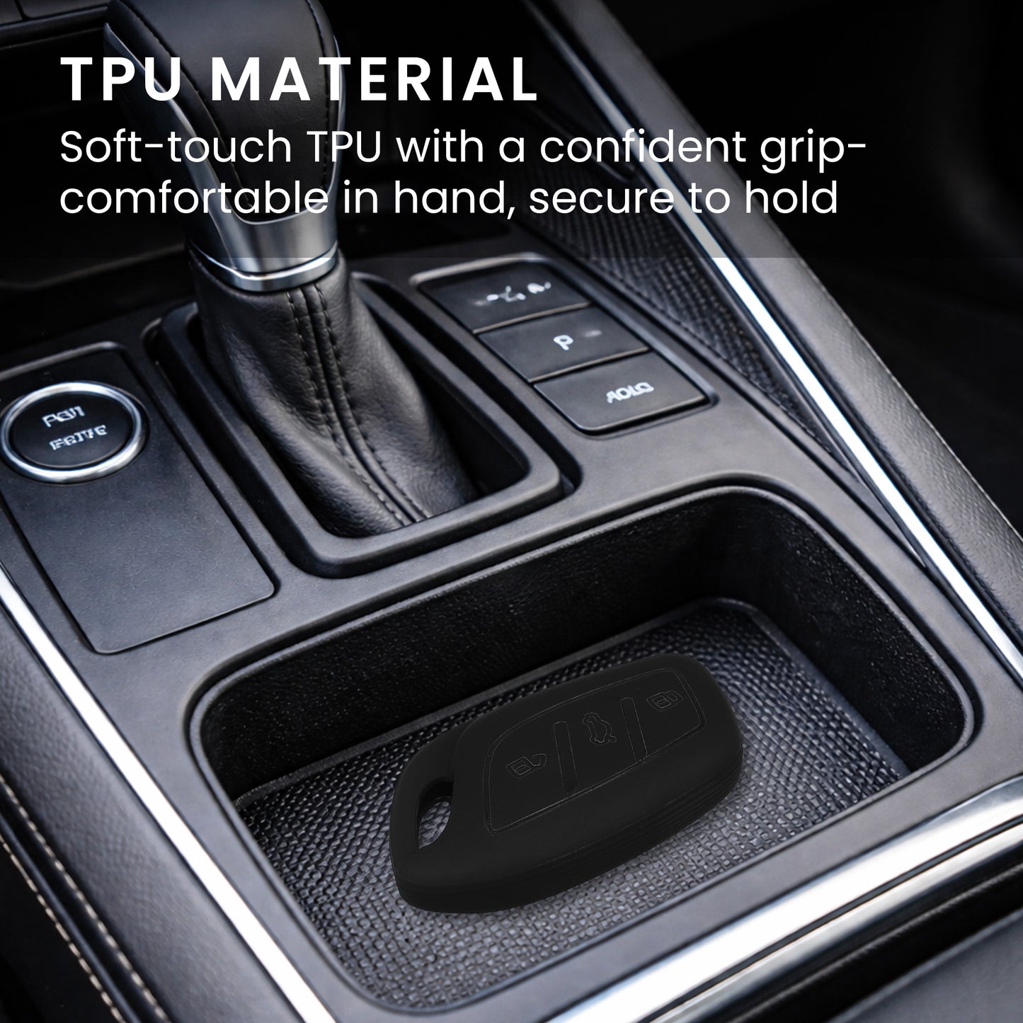 kwmobile Autoschlüssel Hülle kompatibel mit MG 3-Tasten ZS MG4 MG5 MG6 Hülle - TPU Schlüsselhülle - Schlüssel Cover in Schwarz - Mit Schlüsselring Schwarz