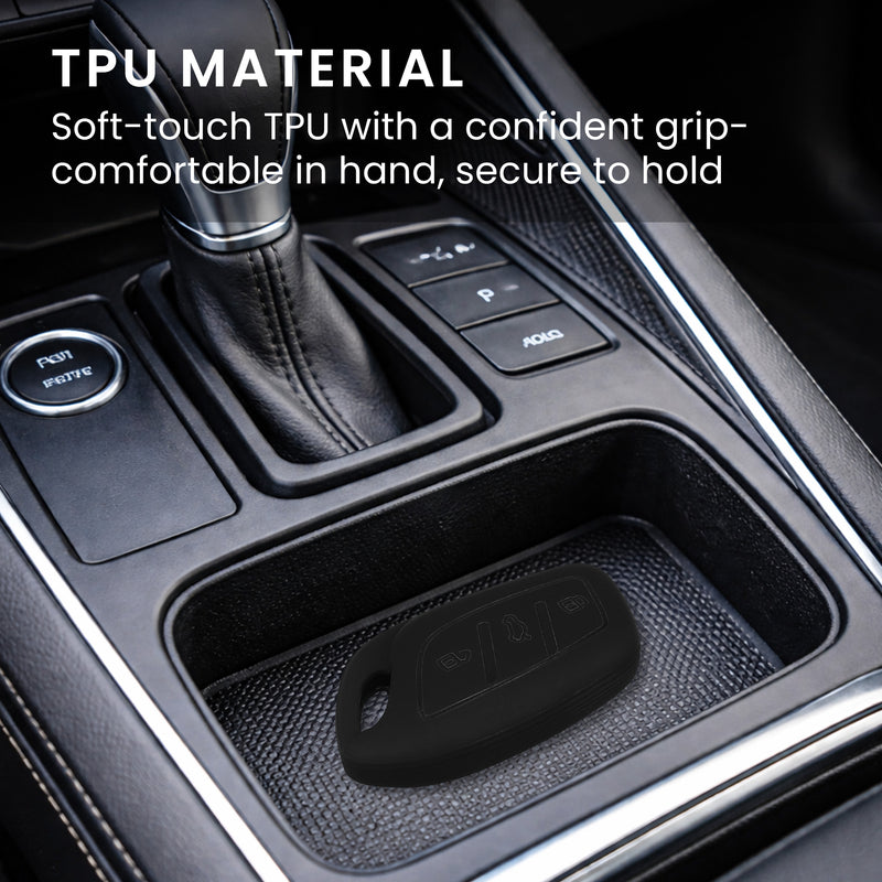 kwmobile Autoschlüssel Hülle kompatibel mit MG 3-Tasten ZS MG4 MG5 MG6 Hülle - TPU Schlüsselhülle - Schlüssel Cover in Schwarz - Mit Schlüsselring Schwarz