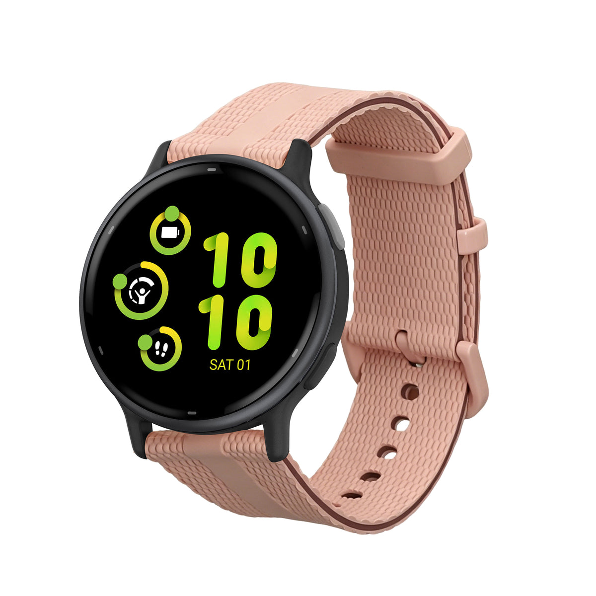 kwmobile Silikon Uhrenarmband für Garmin Venu Sq 2 Music / Sq 2 / Vivoactive 6 / Vivoactive 5 Armband - Ersatzarmband für Fitnesstracker - Wechselarmband Smartwatch - Altrosa Altrosa