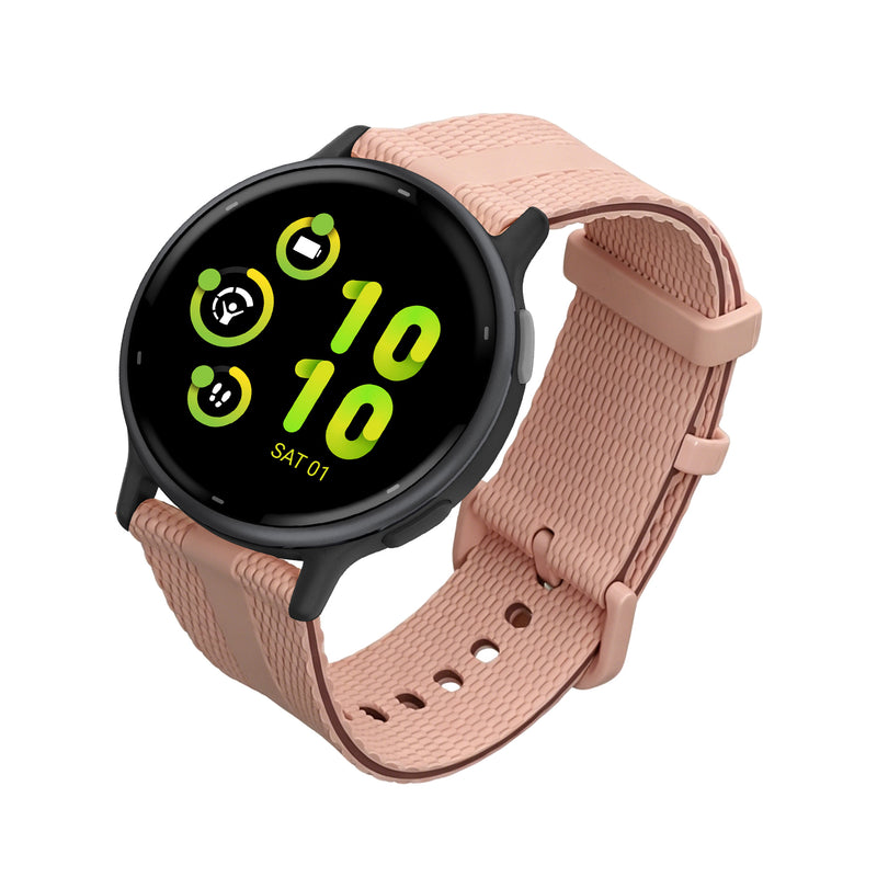 kwmobile Silikon Uhrenarmband für Garmin Venu Sq 2 Music / Sq 2 / Vivoactive 6 / Vivoactive 5 Armband - Ersatzarmband für Fitnesstracker - Wechselarmband Smartwatch - Altrosa Altrosa