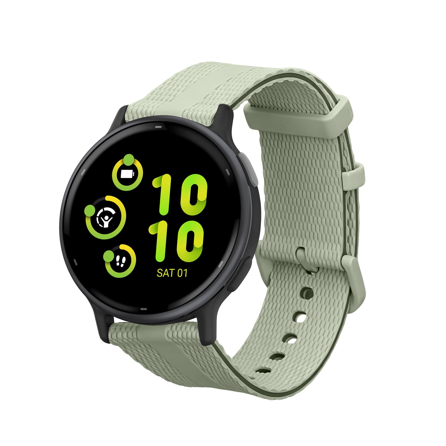 kwmobile Silikon Uhrenarmband für Garmin Venu Sq 2 Music / Sq 2 / Vivoactive 6 / Vivoactive 5 Armband - Ersatzarmband für Fitnesstracker - Wechselarmband Smartwatch - Pastellgrün Pastellgrün