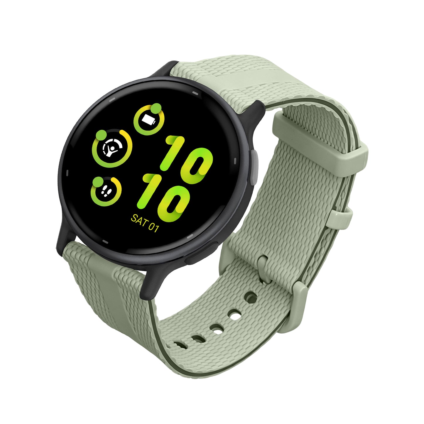 kwmobile Silikon Uhrenarmband für Garmin Venu Sq 2 Music / Sq 2 / Vivoactive 6 / Vivoactive 5 Armband - Ersatzarmband für Fitnesstracker - Wechselarmband Smartwatch - Pastellgrün Pastellgrün