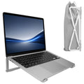 kwmobile Laptop Ständer Stand höhenverstellbar für 11 bis 15,6 Zoll - Laptopständer Laptop Halterung aus Aluminium - Notebook Halter Laptophalter Erhöhung faltbar Silber Silber