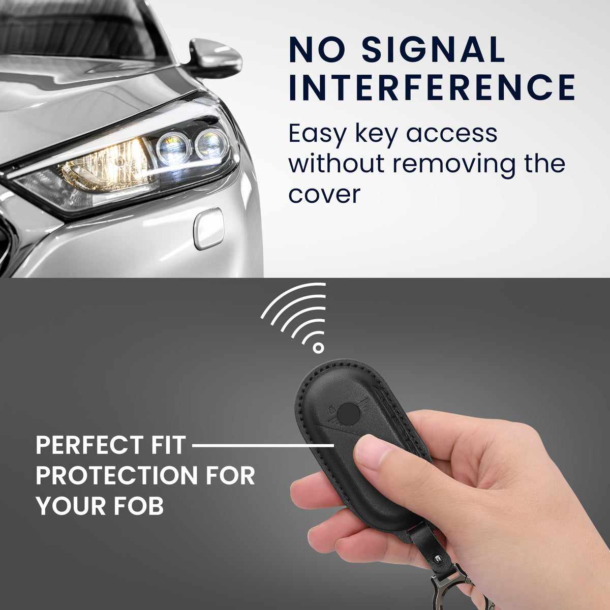 kwmobile Schlüsselhülle für BMW Mini Cooper U25 J01 J05 F65 F66 2024-2026 Hülle Leder - Autoschlüssel Schlüssel Hülle - Schlüsselcover Schlüsselschutz in Schwarz Schwarz