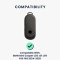 kwmobile Schlüsselhülle für BMW Mini Cooper U25 J01 J05 F65 F66 2024-2026 Hülle - Autoschlüssel Schlüssel Hülle aus TPU Silikon - Schlüsselschutz Gehäuse in Schwarz matt Schwarz Schwarz matt