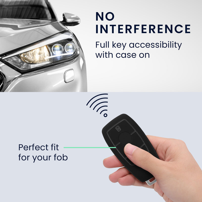 kwmobile Autoschlüssel Hülle kompatibel mit Mercedes Benz 3-Tasten Smart Autoschlüssel Hülle - TPU Schlüsselhülle - Schlüssel Cover in Schwarz - Mit Schlüsselring Schwarz