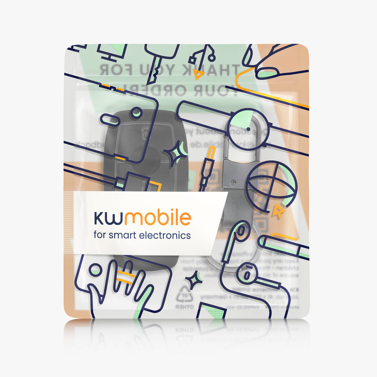 kwmobile Autoschlüssel Hülle kompatibel mit Mercedes Benz 3-Tasten Smart Autoschlüssel Hülle - TPU Schlüsselhülle - Schlüssel Cover in Schwarz - Mit Schlüsselring Schwarz