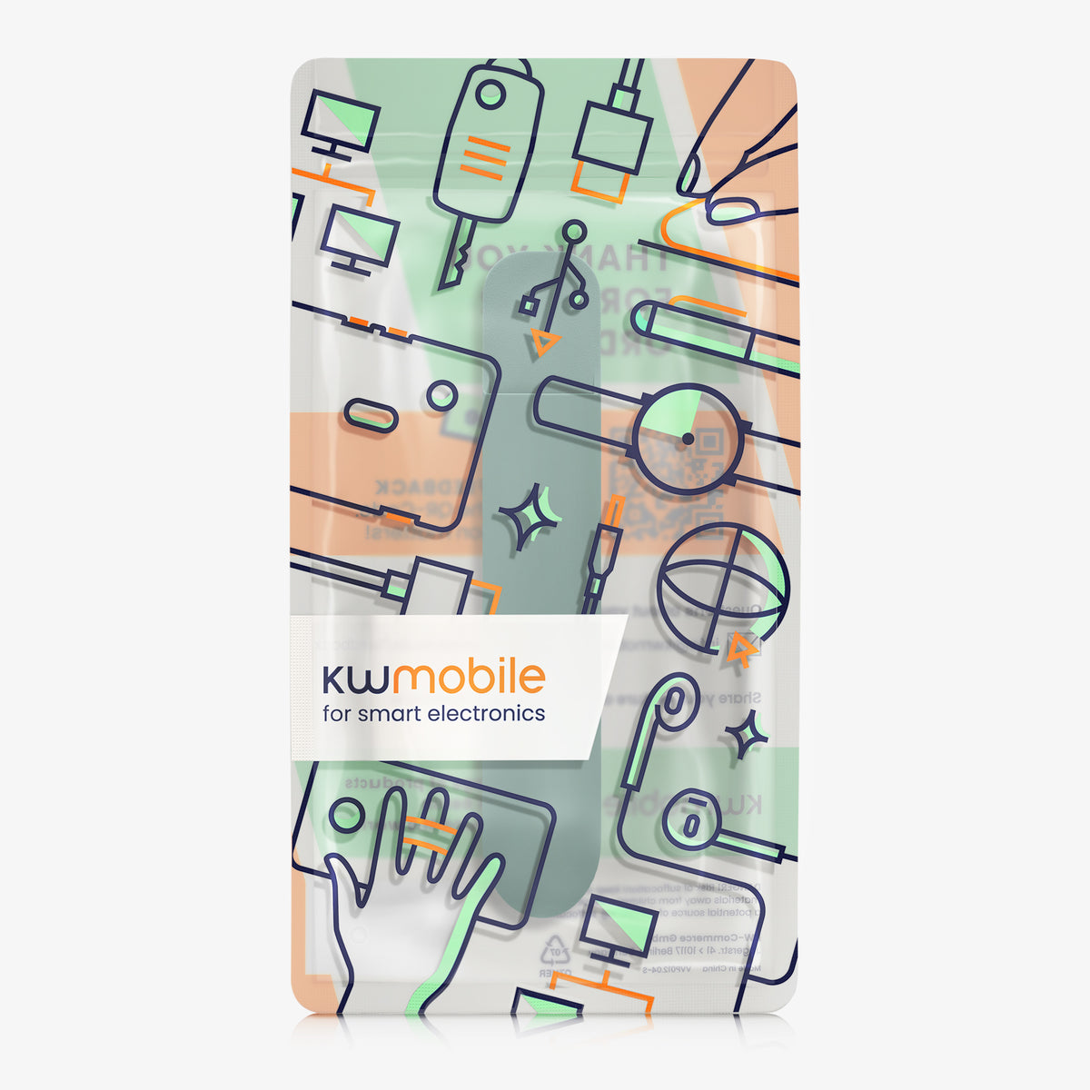 kwmobile Tablet Stifthalter für Apple Pencil Pro / Pencil 1&2 / S Pen / Stylus Hülle - selbstklebende Pencil Halterung aus Silikon - Stylus Cover in Grün Grün