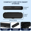 kwmobile Zahnbürsten Reiseetui für Oral-B / Oral-B Pro - Kunststoff Etui Box für elektrische Zahnbürste & 2 Bürstenköpfe - Reise Case - Schwarz Schwarz
