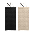 kwmobile 2x Brillenetui weich aus PU-Leder - Sonnenbrillen Etui Set - Brillentasche für Sonnenbrille und Lesebrille - weiche Brillenhülle mit Druckverschluss - Schwarz Beige Schwarz